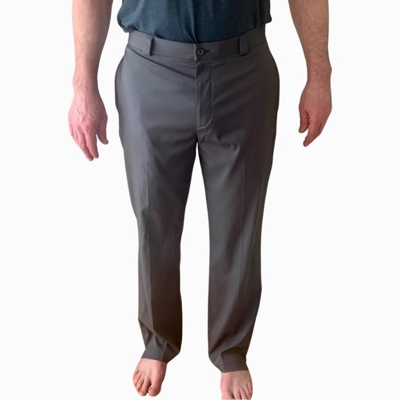Slazenger Other - SLAZENGER Golf Pants Flat Front Regular Fit Charcoal Grey Stretch Size 34